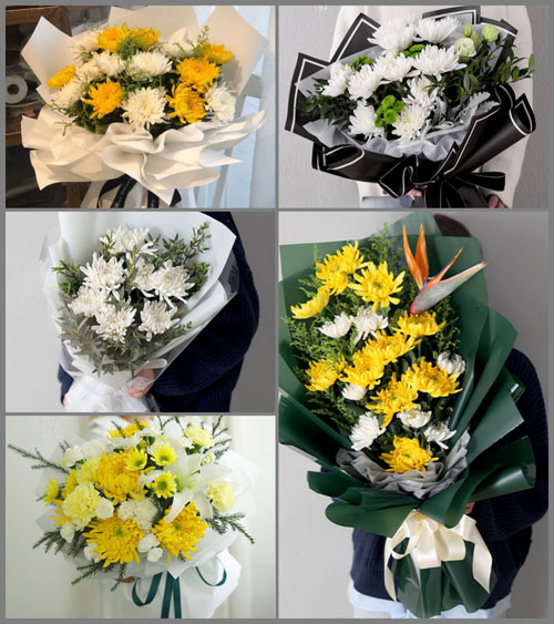 河南郑州新密市岳村镇红泉沟村白事花束代送